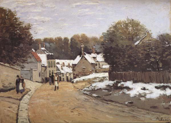 Alfred Sisley Early Snow at Louveciennes oil painting picture